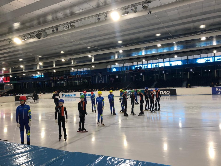 Opstellen voor de relay in Heerenveen